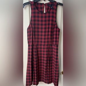 Ladies Charmer Dress in stylish Buffalo Plaid, Size M
